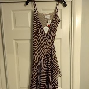 Nwt zebra wrap dress.